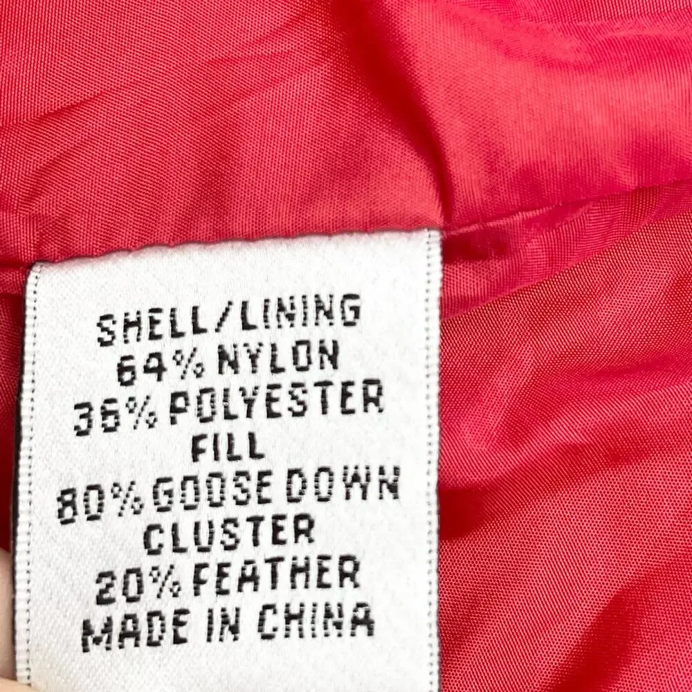Talbots Womens L Goose Down Vest Quilted Puffer Zip Front Stand Up Collar‎